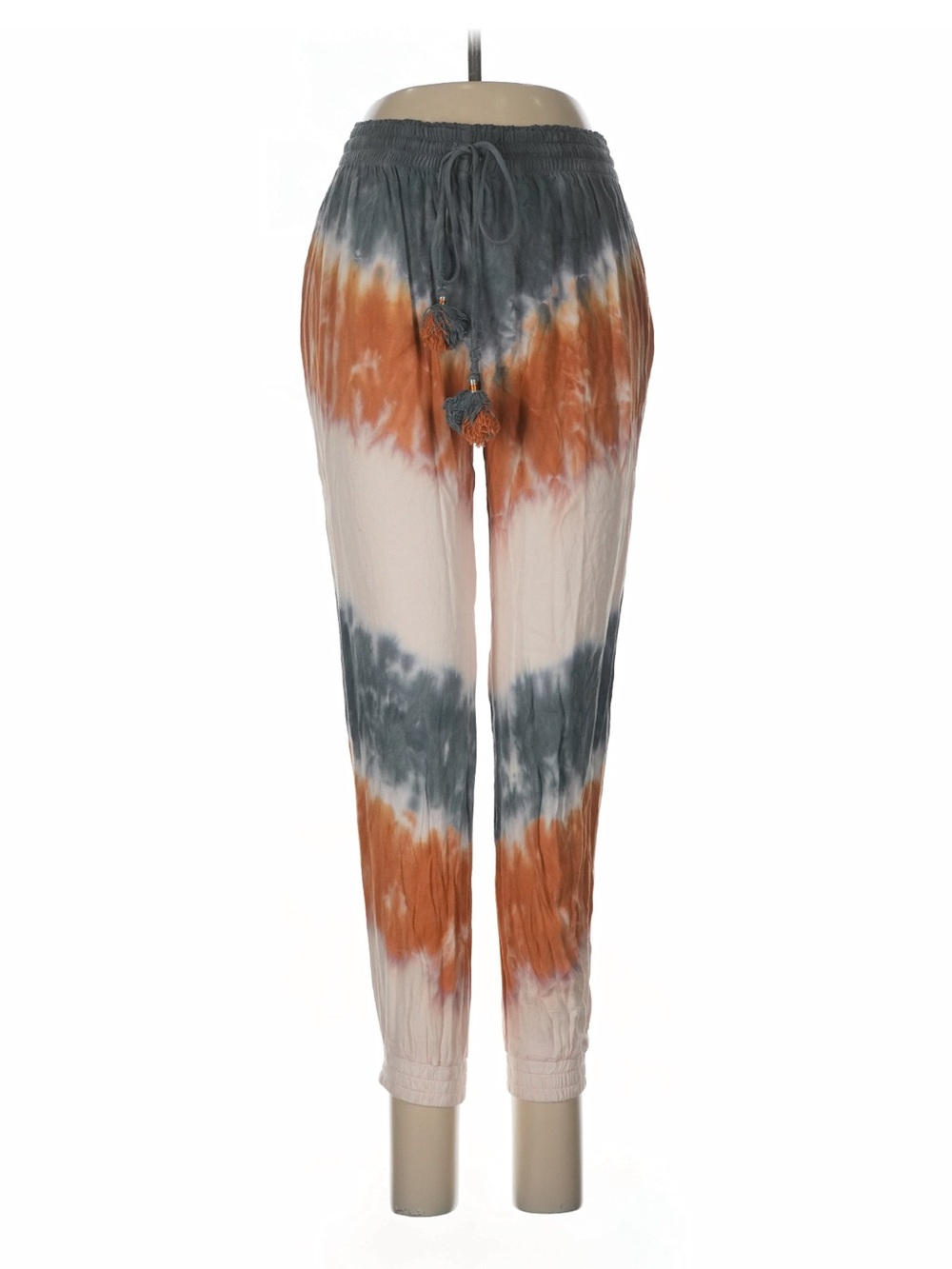 Young Fabulous & Broke Tie-Dye Drawstring Joggers in Rust, Gray & Cream